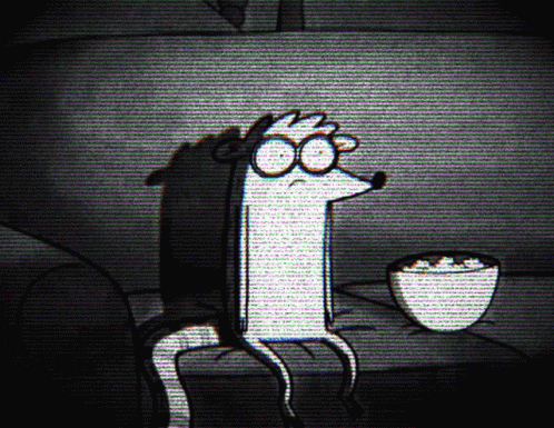 Rigby Watching Tv Regular Show GIF