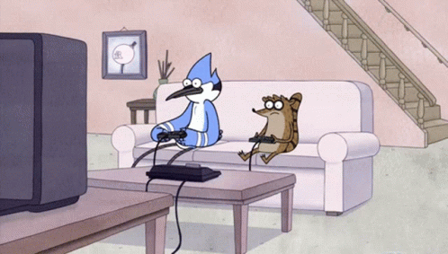 Regular Show Bird Playing Video Game