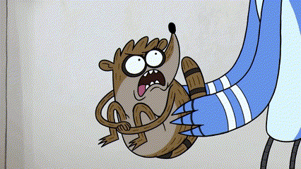 Regular Show Characters Standing Together GIF