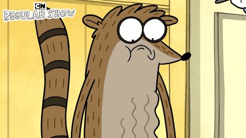 Regular Show Rigby Stomach Growling GIF