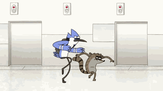 Regular Show Sitcom Characters Sneaky Moves GIF