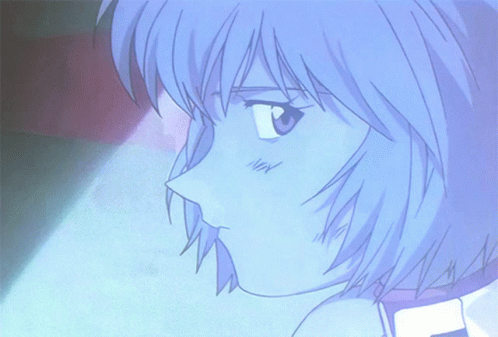 Rei Ayanami Confused Stare GIF