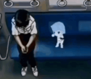 Rei Ayanami Dancing In Train Meme GIF
