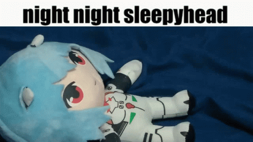 Rei Ayanami Doll In Bed GIF