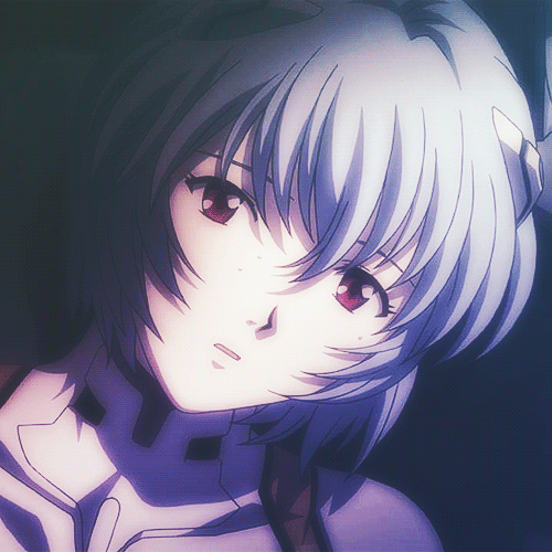 Rei Ayanami Looking And Talking GIF