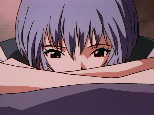Rei Ayanami Lying On Bed GIF