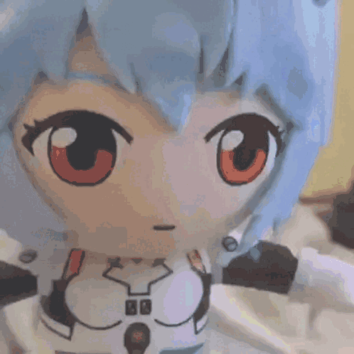 Rei Ayanami Plush Spinning Fast GIF