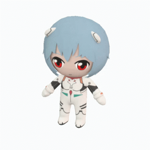 Rei Ayanami Plush Swirling And Twirling GIF
