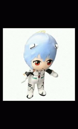 Rei Ayanami Plush Toy Spinning GIF