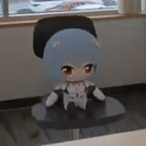 Rei Ayanami Small Doll Version GIF