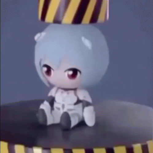 Rei Ayanami Toy Plush Magnet GIF