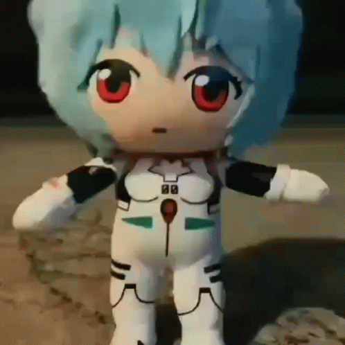 Rei Plush Stop Motion Falling Down GIF