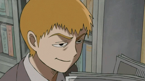 Reigen Arataka Mob Psycho Smirking GIF