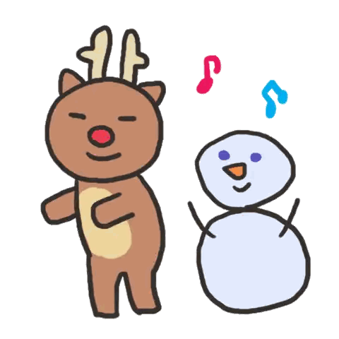 Reindeer and Snowman Music Notes