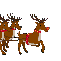 Reindeer Snow Sticker GIF