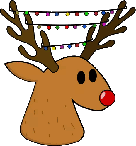 Reindeer with Christmas Lights Antlers