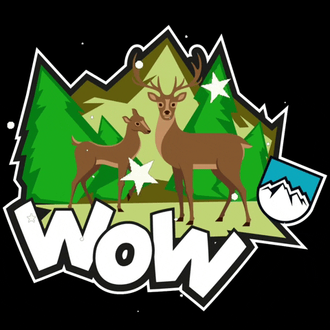 Reindeer Wooow Sticker GIF