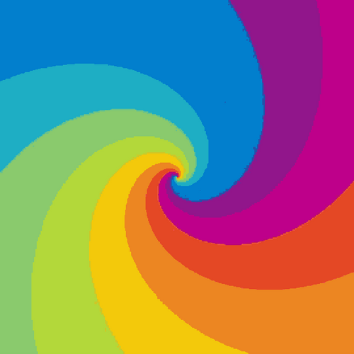 Relaxing Rainbow Color Swirls GIF