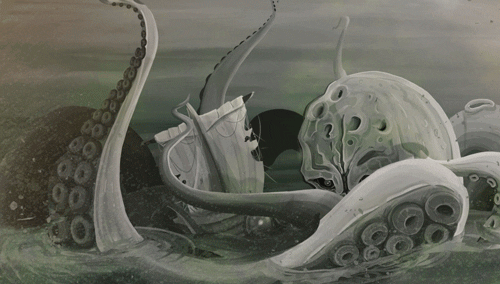 Release The Kraken Monster Animation GIF