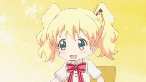 Relieved Anime Blonde Little Girl GIF