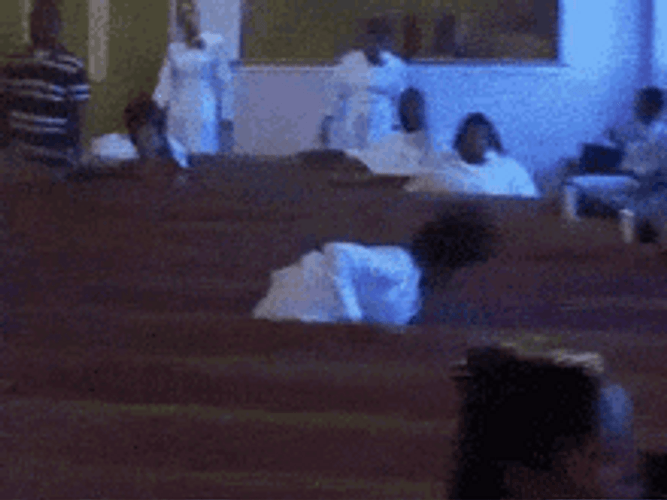 Religious Follower Wearing White Praise Dance GIF