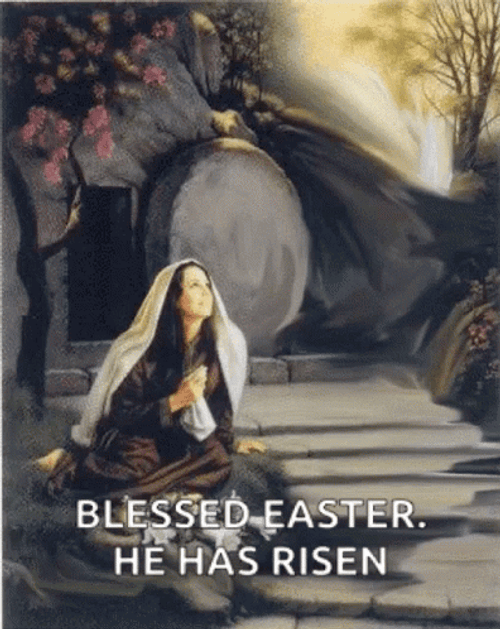 Religious Happy Easter Mary Praying