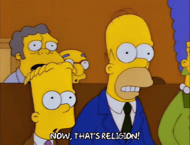 Religious Homer Simpson Now That's Religion GIF