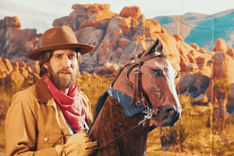 Religious Merry Christmas Greetings From Cowboy GIF
