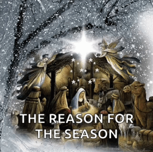 Religious Merry Christmas The Reason For Season Greeting GIF