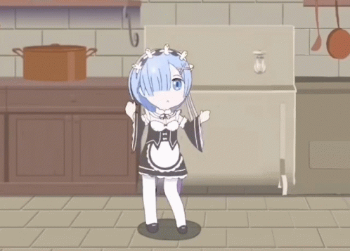 Rem Re Zero Anime Chibi Dance GIF