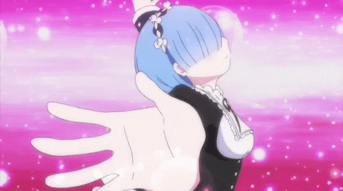 Rem Re Zero Anime Cute Hearts GIF