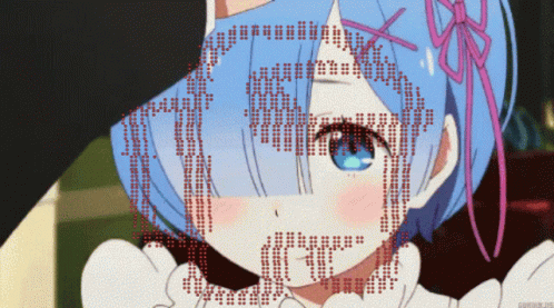 Rem Re Zero Anime Head Pat GIF