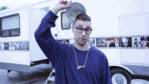 Removes Cap Jack Antonoff Smiling GIF