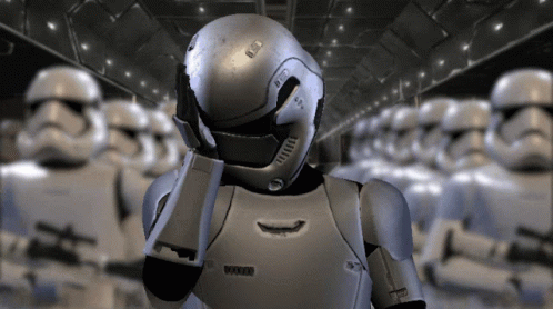 Removing Helmet Stormtrooper GIF