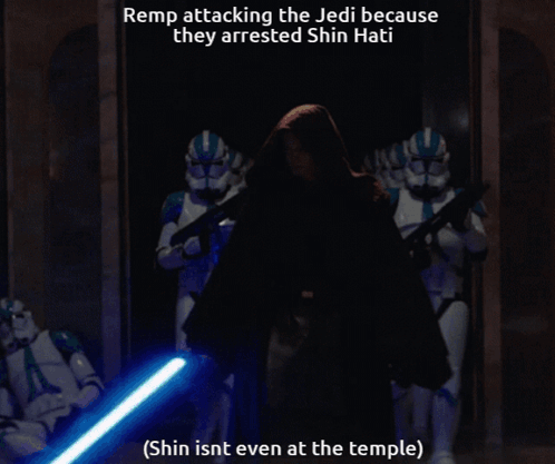 Remp Attacking Jedi Over Shin Hati