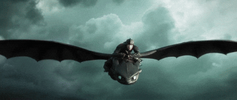 Remy Riding Toothless Air Dance Meme GIF