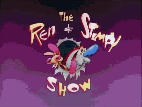 Ren and Stampy Show Logo Purple