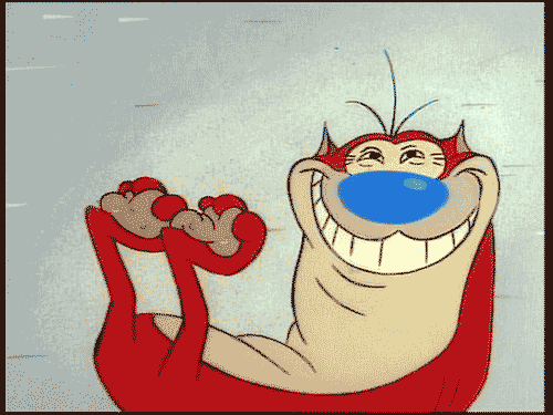 Ren And Stimpy Saw Baby Powder Uses GIF