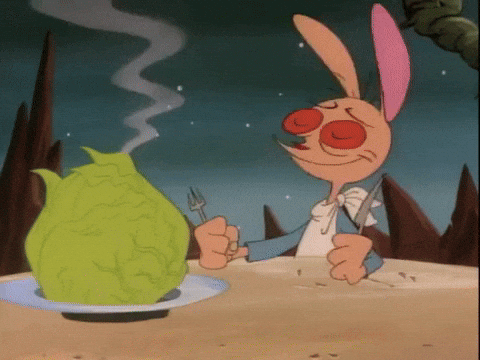 Ren And Stimpy Saw Eating GIF