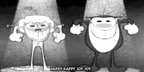 Ren And Stimpy Saw Happy Joy GIF