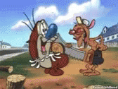 Ren And Stimpy Saw Scene On Make GIF