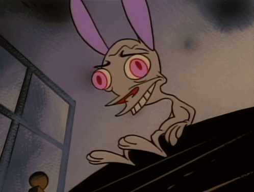 Ren And Stimpy Saw Thinking GIF
