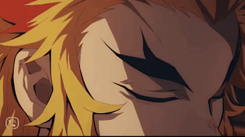 Rengoku Death Closing Eyes GIF
