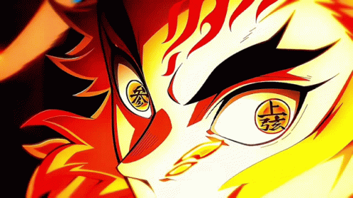 Rengoku Eye Close Up GIF