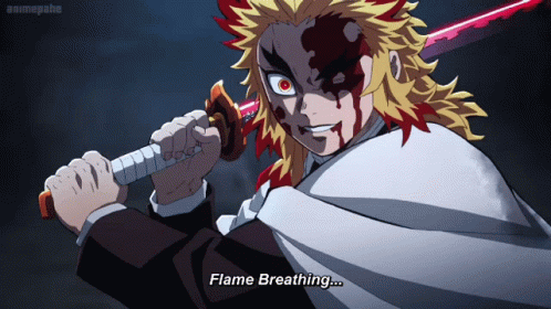 Rengoku Flame Breathing Esoteric Art Demon Slayer Fighting GIF