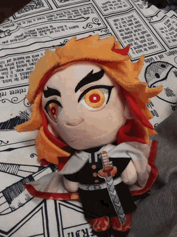 Rengoku Plushie GIF
