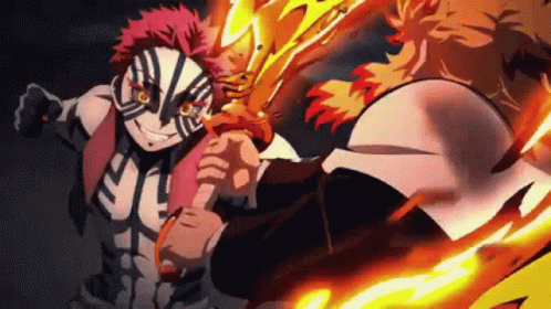 Rengoku Vs Akaza Attack GIF
