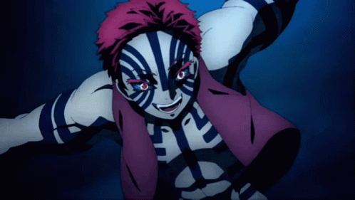 Rengoku Vs Akaza Blue Power GIF