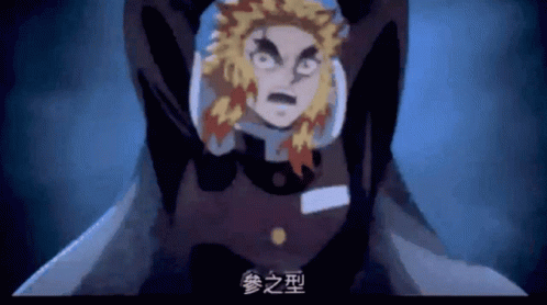 Rengoku Vs Akaza Fire Fight GIF
