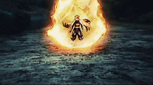 Rengoku Vs Akaza Heat Ablaze GIF